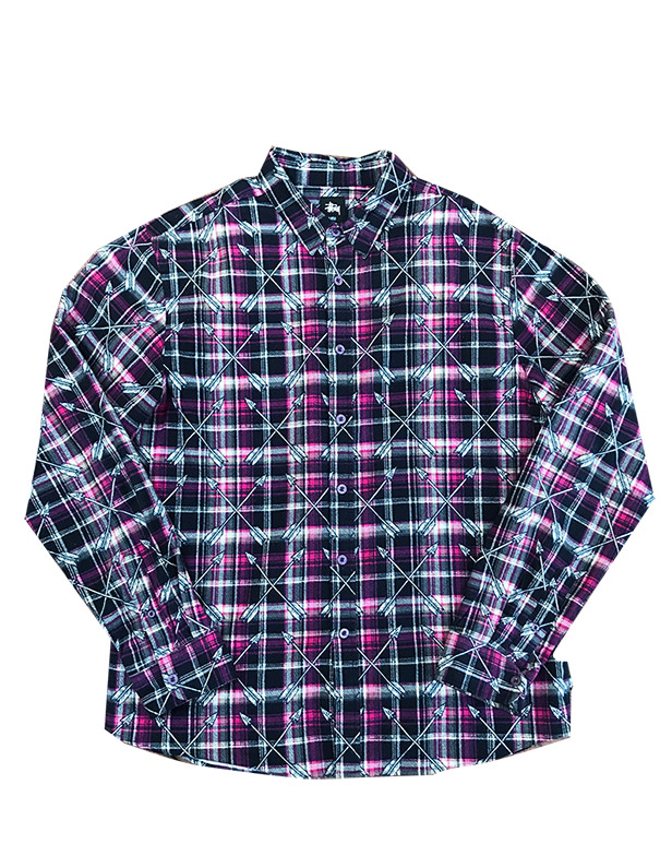 STÜSSY –  Arrows print flannel shirt