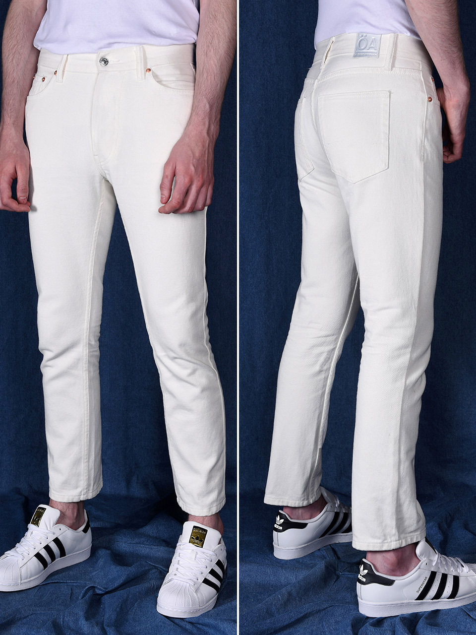 pantalone bianco vita alta
