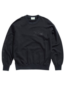 ARIES – Classic Cross Grain Temple sweatshirt black