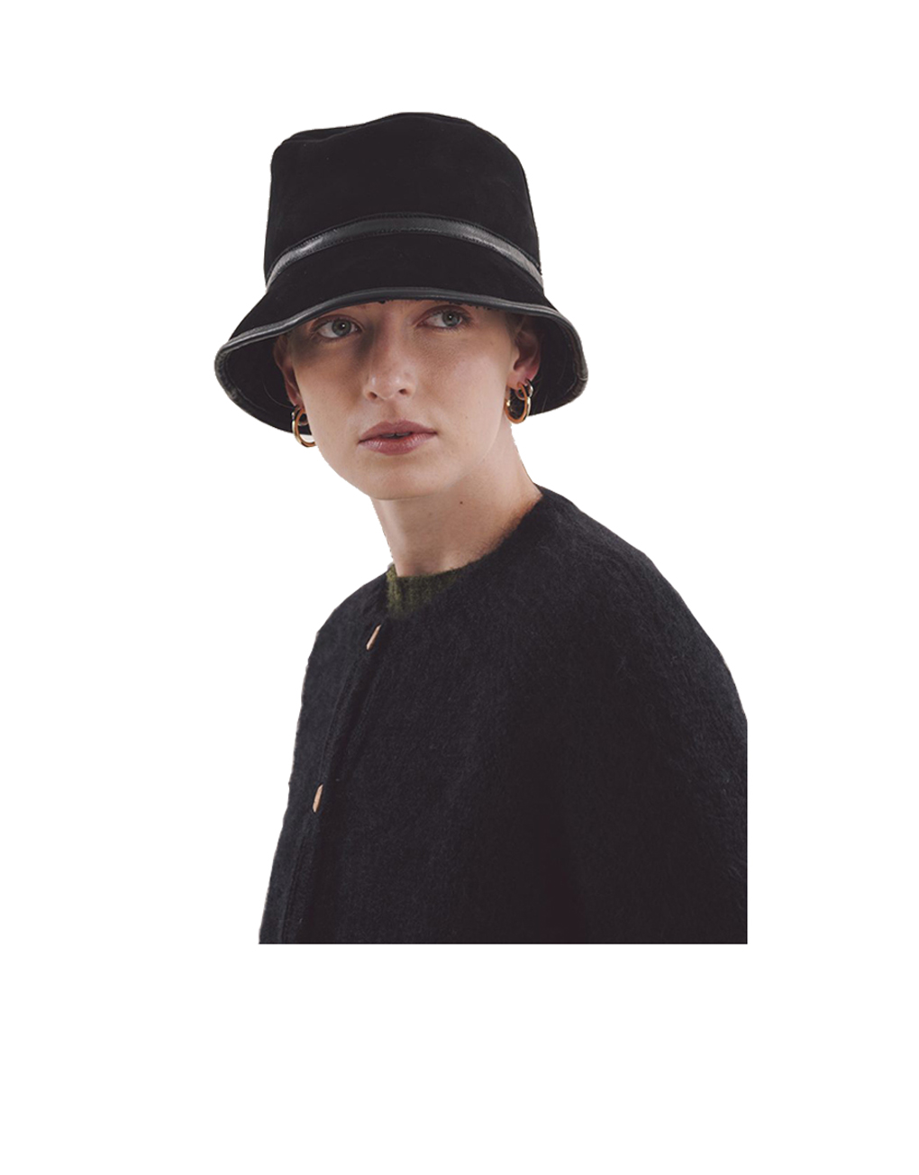 You Must Create – Sheepskin bucket hat black