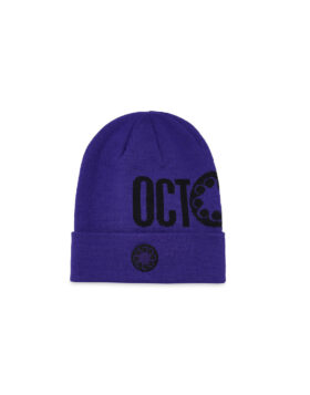 OCTOPUS – Logo fold beanie purple
