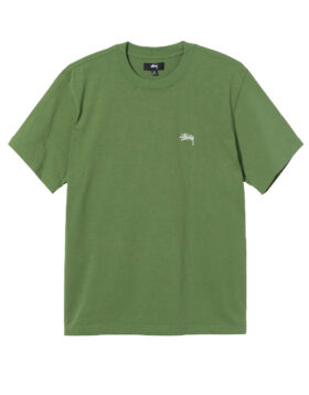 STÜSSY – Stock logo ss crew t-shirt green