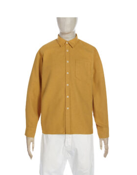 Universal Works – New Standard shirt in mustard alaska brushed organic cotton
