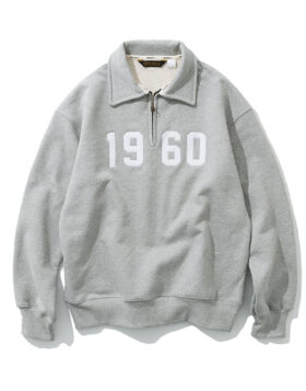 UNIFORM BRIDGE – 1960 Half zip up hoodie grey