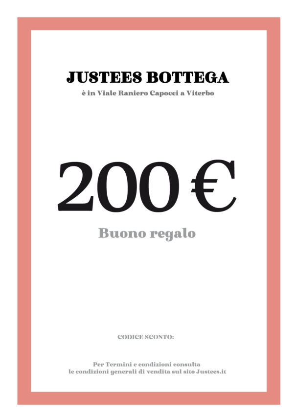 Gift card 200 €