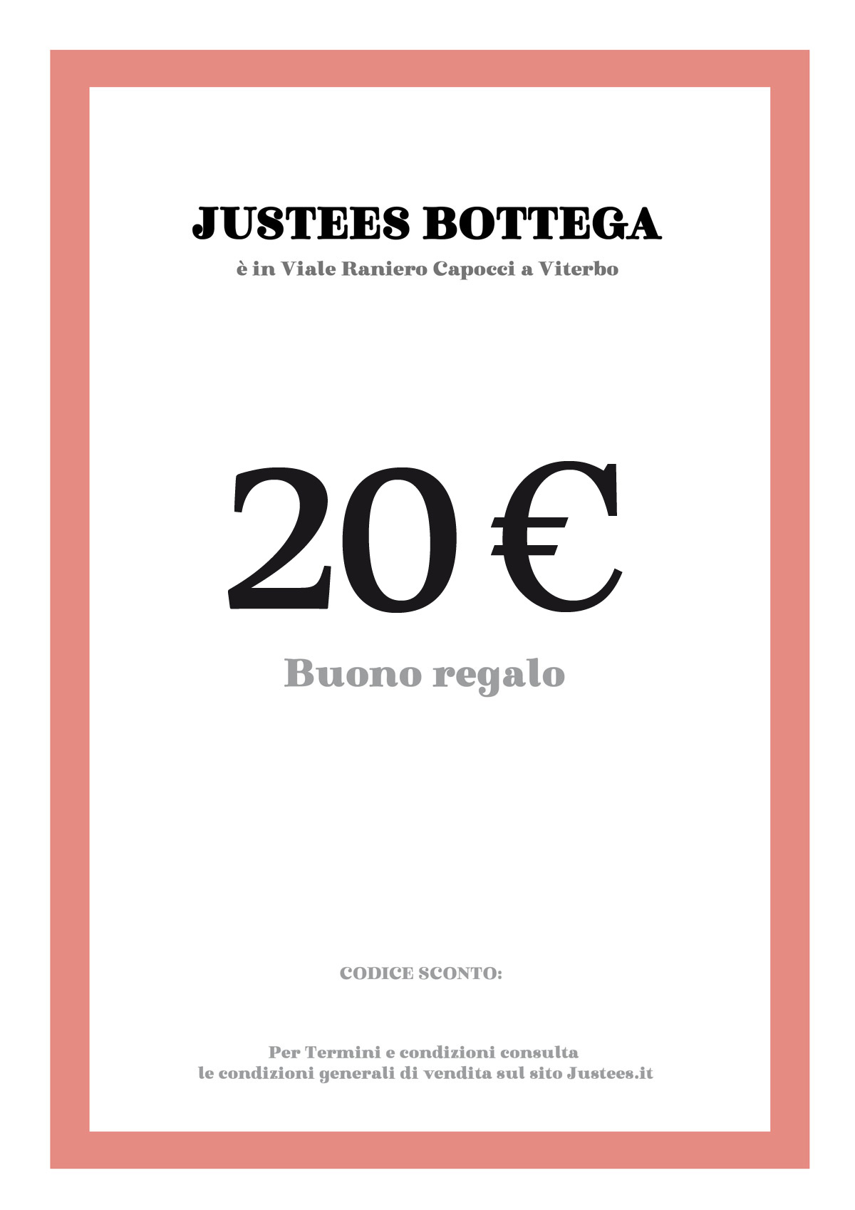 Gift card 20 €