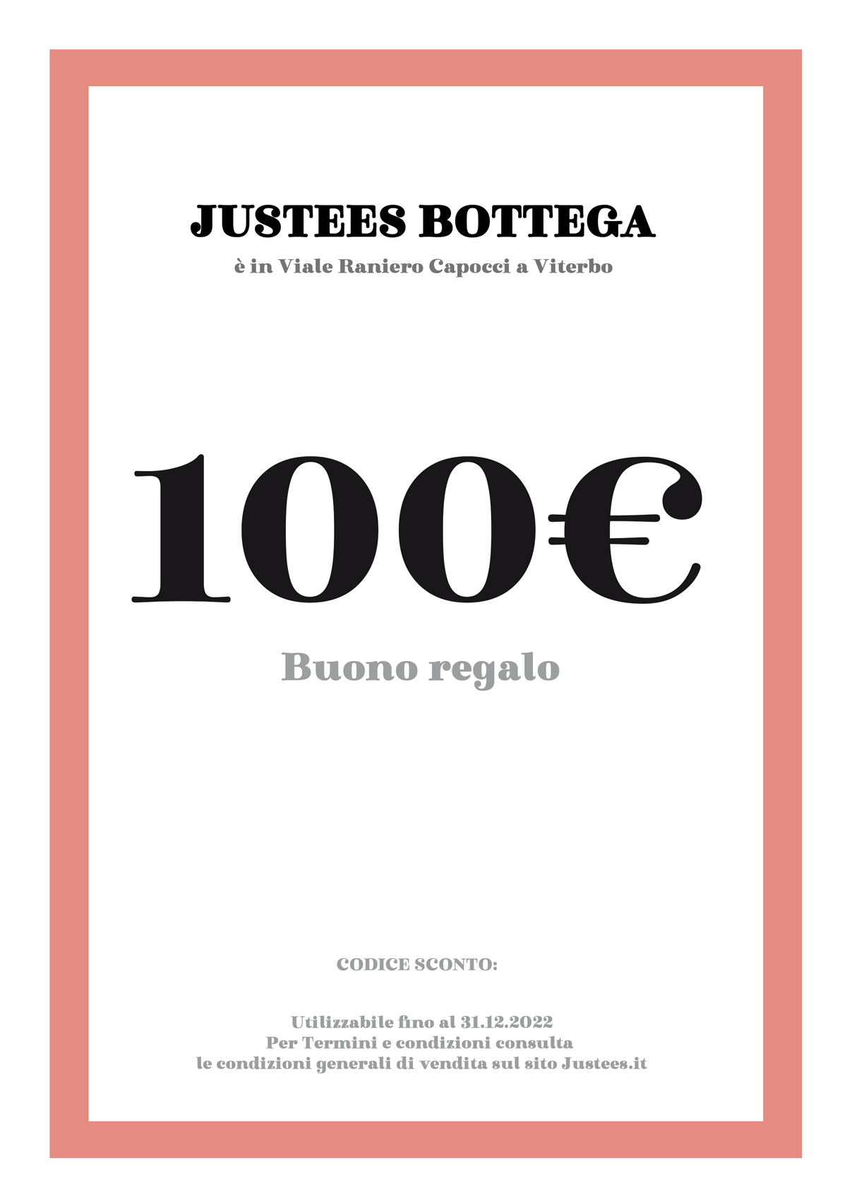 Gift card 100 €