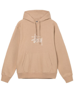 STÜSSY – Basic embroidered hoodie beige