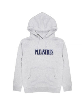 PLEASURES – Tickle logo hoody grey