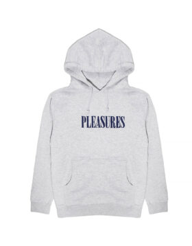 PLEASURES – Tickle logo hoody grey