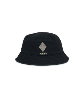 AMISH – Bucket hat unisex cotton twill sw black