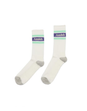 Amish – Socks cotton ecru/verde/blu