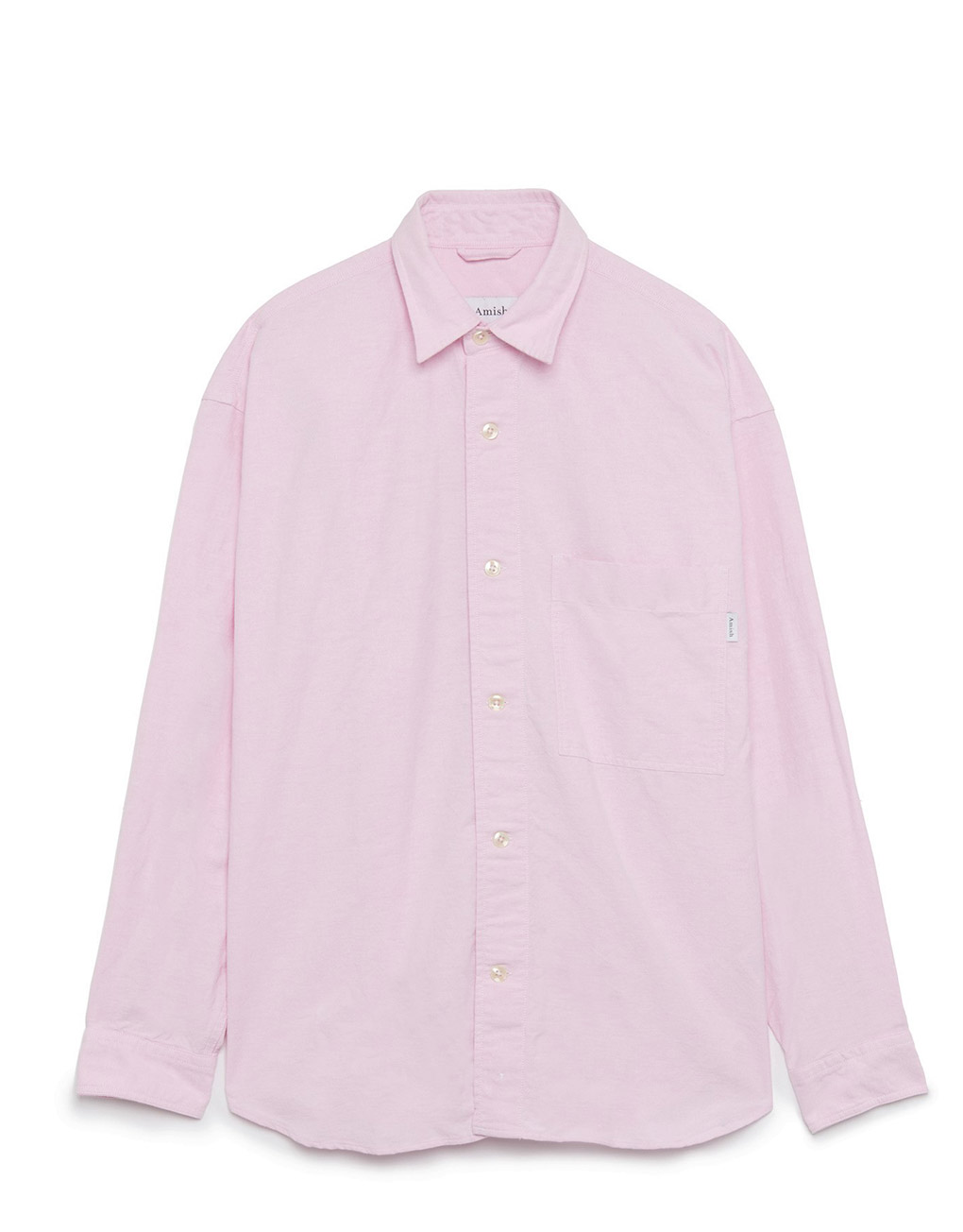 AMISH – Dropped oxford shirt rosa