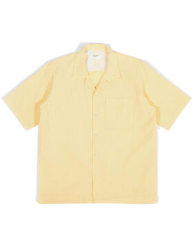 Universal Works – Camp shirt in yellow delos cotton