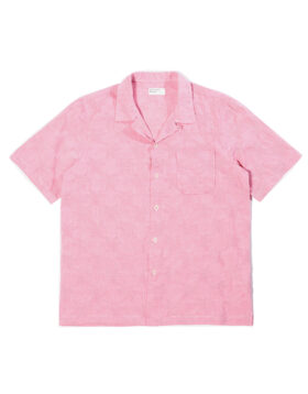 Universal Works – Road shirt in red star weave