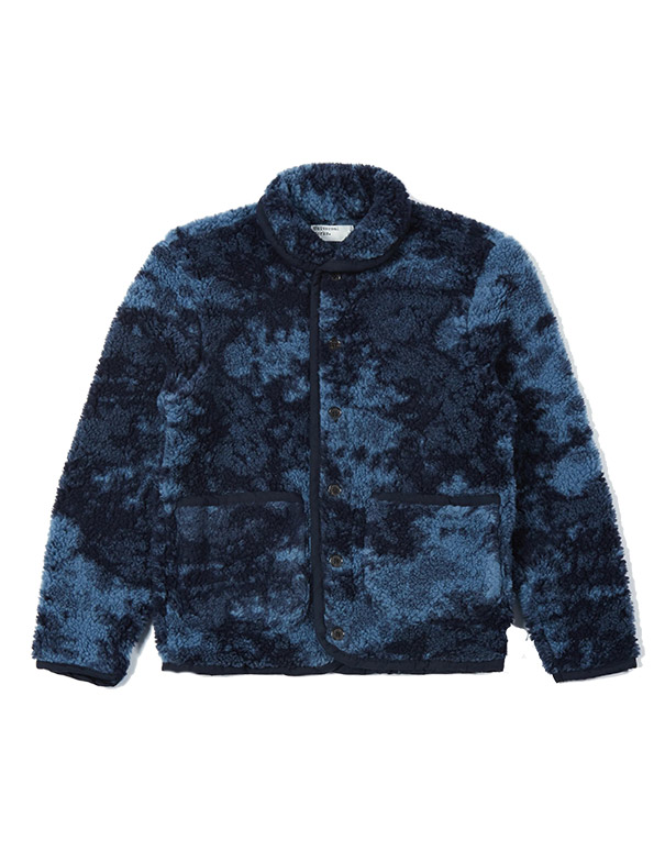 UNIVERSAL WORKS – Lancaster Jacket in blue space dyed fleece