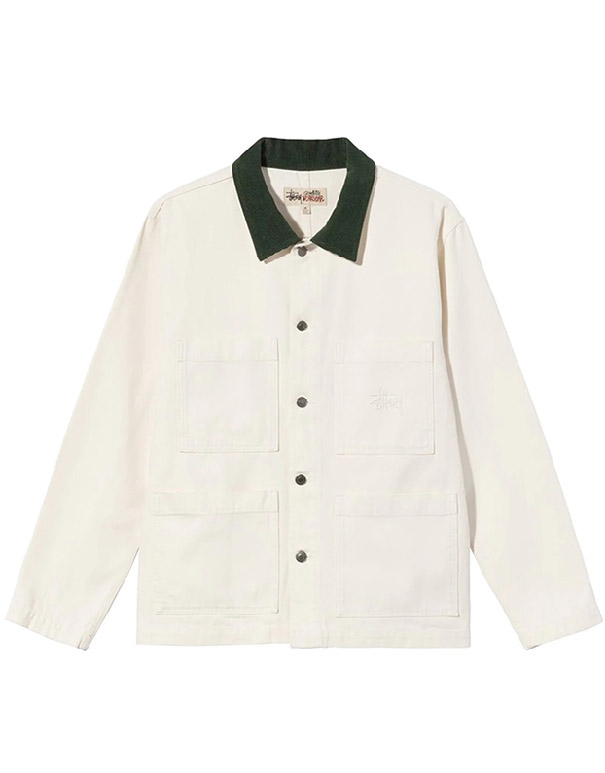STÜSSY – Cord collar canvas chore jacket