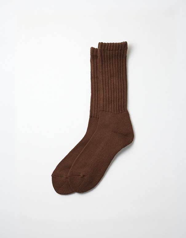 RoToTo – Loose pile crew socks chocolate