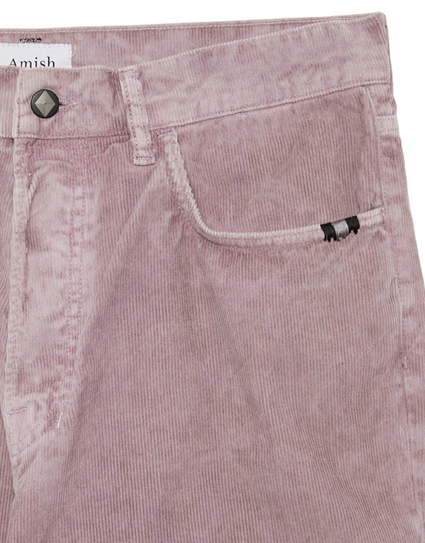 pantalone velluto amish rosa