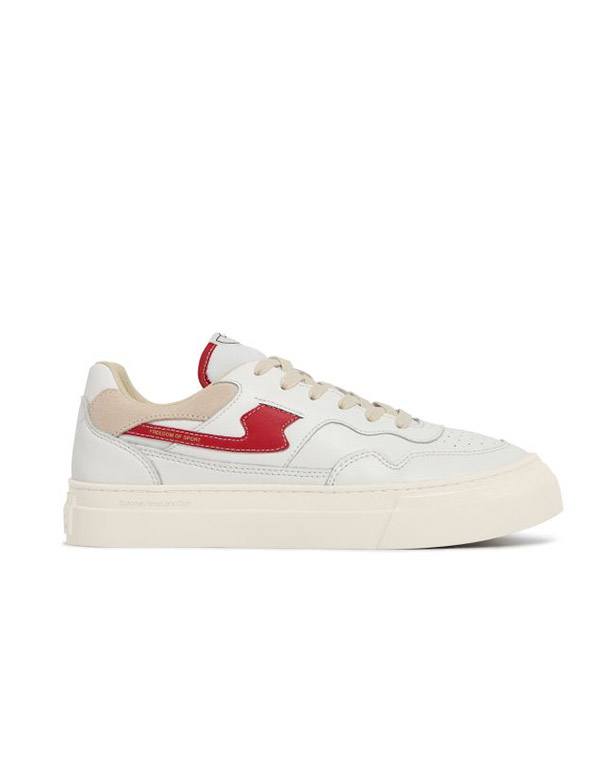 SWC – Pearl S-Strike leather white-red